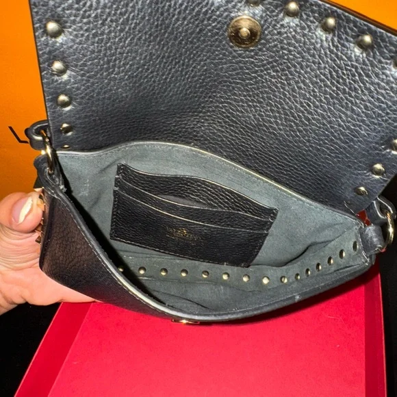 Valentino Garavani Black Rockstud Crossbody Bag - Picture 3 of 5